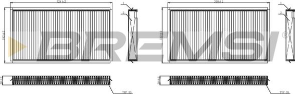 Bremsi FC0950C - Филтър купе (поленов филтър) vvparts.bg