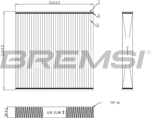 Bremsi FC0909 - Филтър купе (поленов филтър) vvparts.bg