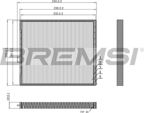 Bremsi FC0916 - Филтър купе (поленов филтър) vvparts.bg