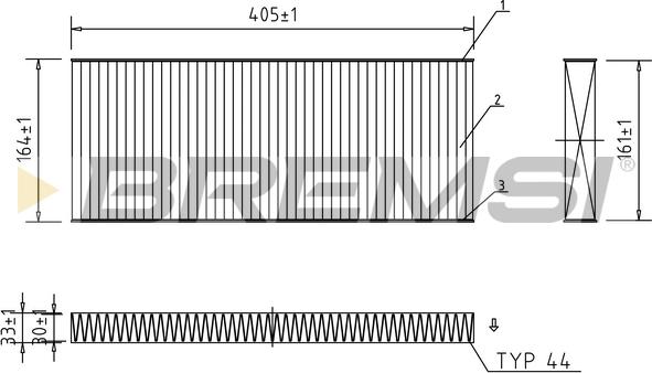 Bremsi FC0984C - Филтър купе (поленов филтър) vvparts.bg