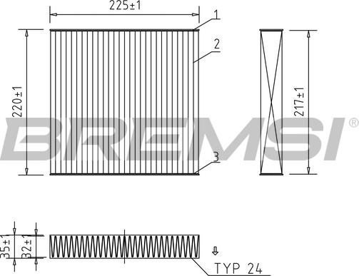 Bremsi FC0973C - Филтър купе (поленов филтър) vvparts.bg