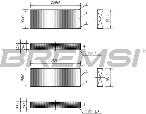 Bremsi FC0464 - Филтър купе (поленов филтър) vvparts.bg