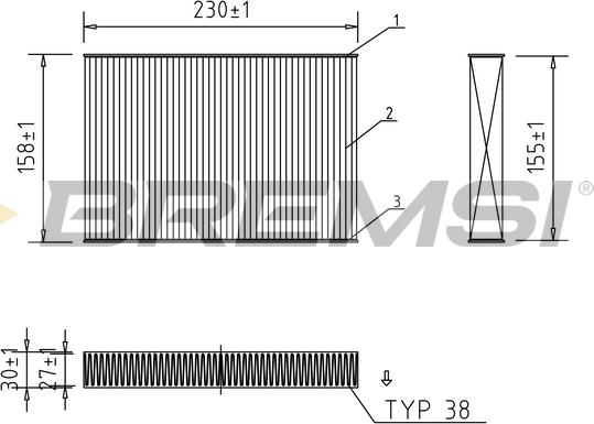 Bremsi FC0481 - Филтър купе (поленов филтър) vvparts.bg