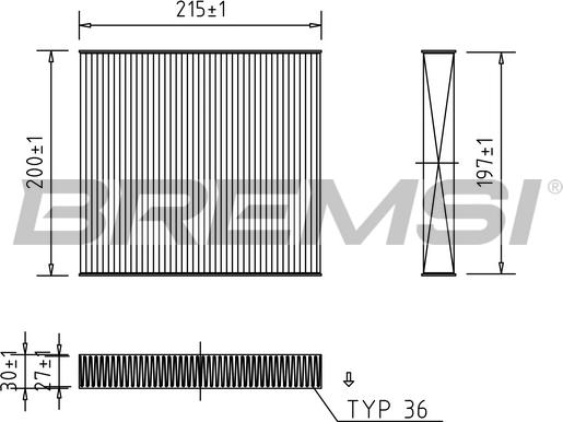 Bremsi FC0431 - Филтър купе (поленов филтър) vvparts.bg