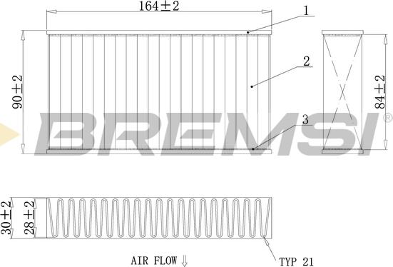 Bremsi FC0425A - Филтър купе (поленов филтър) vvparts.bg