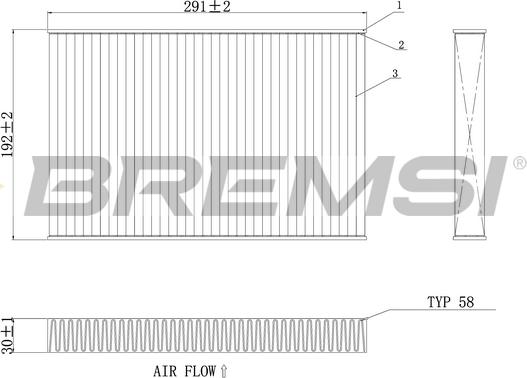 Bremsi FC0473 - Филтър купе (поленов филтър) vvparts.bg