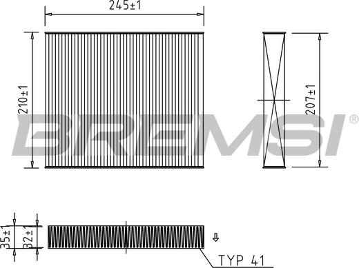 Bremsi FC0094 - Филтър купе (поленов филтър) vvparts.bg