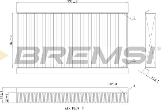 Bremsi FC0090A - Филтър купе (поленов филтър) vvparts.bg