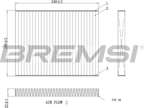 Bremsi FC0081 - Филтър купе (поленов филтър) vvparts.bg