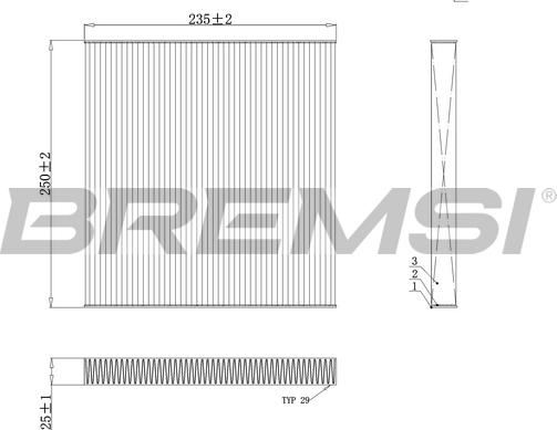 Bremsi FC0082C - Филтър купе (поленов филтър) vvparts.bg