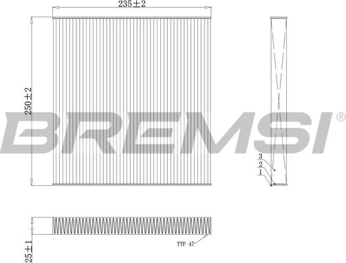 Bremsi FC0082 - Филтър купе (поленов филтър) vvparts.bg