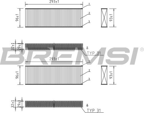 Bremsi FC0071A - Филтър купе (поленов филтър) vvparts.bg