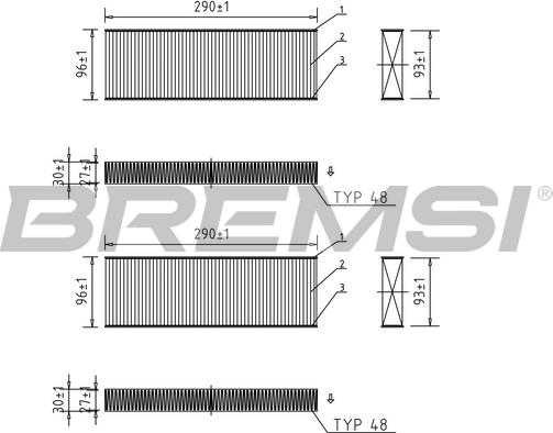 Bremsi FC0071 - Филтър купе (поленов филтър) vvparts.bg