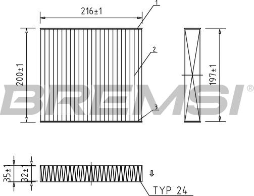 Bremsi FC0078A - Филтър купе (поленов филтър) vvparts.bg