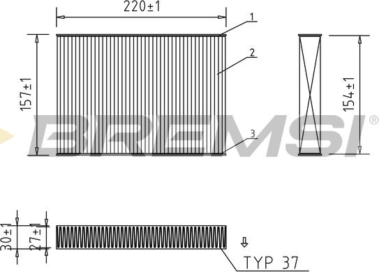 Bremsi FC0168 - Филтър купе (поленов филтър) vvparts.bg