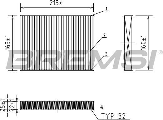 Bremsi FC0187 - Филтър купе (поленов филтър) vvparts.bg
