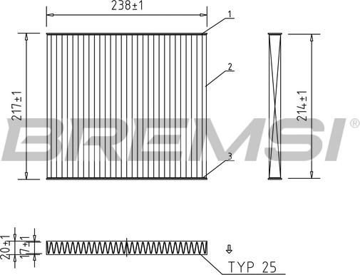 Bremsi FC0869C - Филтър купе (поленов филтър) vvparts.bg