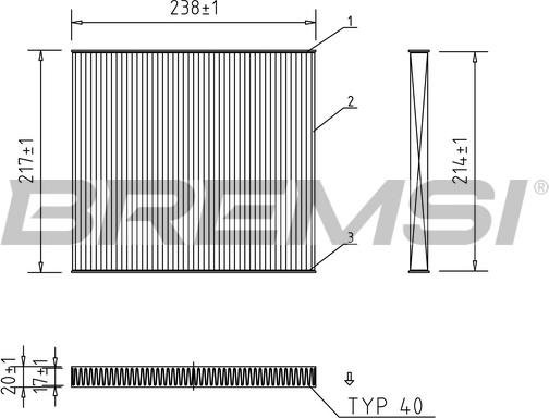 Bremsi FC0869 - Филтър купе (поленов филтър) vvparts.bg