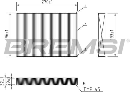 Bremsi FC0861 - Филтър купе (поленов филтър) vvparts.bg