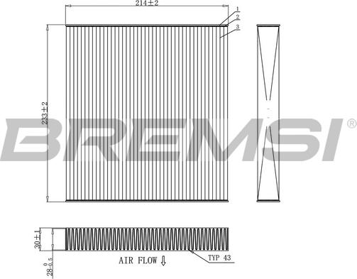 Bremsi FC0881 - Филтър купе (поленов филтър) vvparts.bg