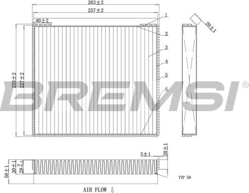 Bremsi FC0878 - Филтър купе (поленов филтър) vvparts.bg