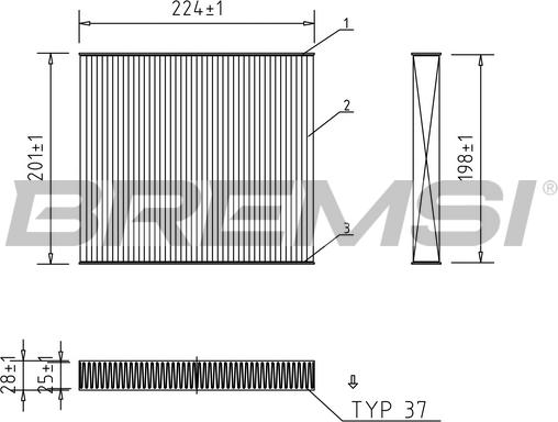 Bremsi FC0872 - Филтър купе (поленов филтър) vvparts.bg