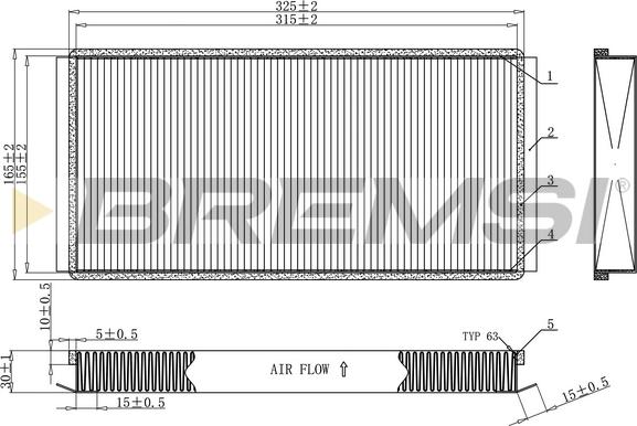 Bremsi FC1924C - Филтър купе (поленов филтър) vvparts.bg