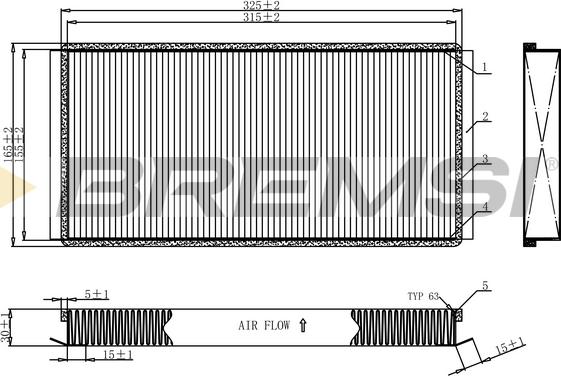 Bremsi FC1924 - Филтър купе (поленов филтър) vvparts.bg