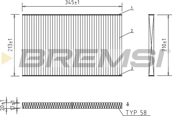 Bremsi FC1921 - Филтър купе (поленов филтър) vvparts.bg