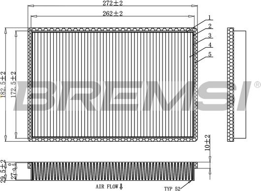 Bremsi FC1927 - Филтър купе (поленов филтър) vvparts.bg