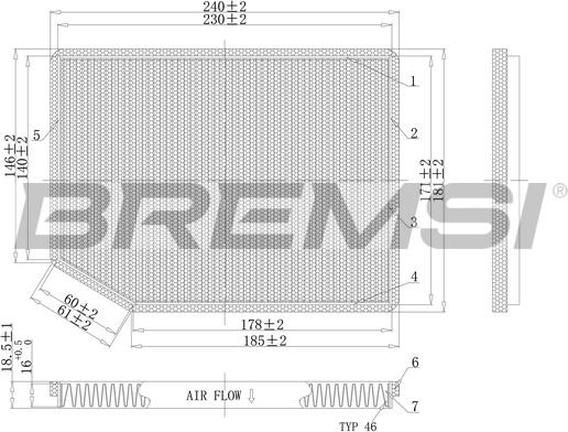 Bremsi FC1542 - Филтър купе (поленов филтър) vvparts.bg