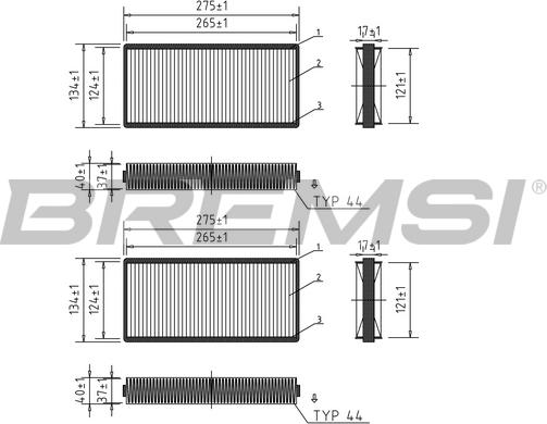 Bremsi FC1551 - Филтър купе (поленов филтър) vvparts.bg