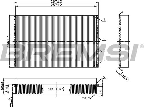 Bremsi FC1553 - Филтър купе (поленов филтър) vvparts.bg