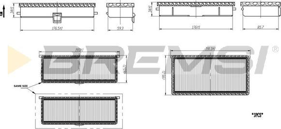 Bremsi FC1557 - Филтър купе (поленов филтър) vvparts.bg