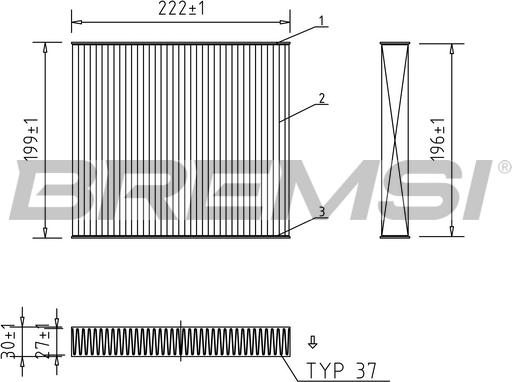 Bremsi FC1563 - Филтър купе (поленов филтър) vvparts.bg