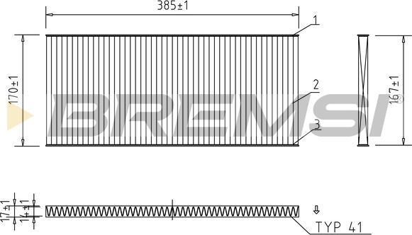 Bremsi FC1330C - Филтър купе (поленов филтър) vvparts.bg