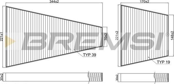 Bremsi FC2573C - Филтър купе (поленов филтър) vvparts.bg