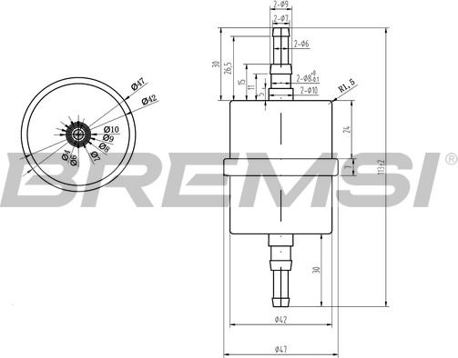 Bremsi FE0035 - Горивен филтър vvparts.bg