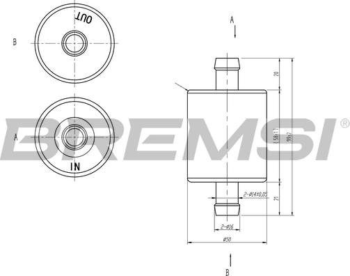 Bremsi FE0148 - Горивен филтър vvparts.bg