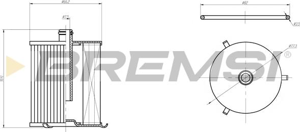 Bremsi FE0805 - Горивен филтър vvparts.bg