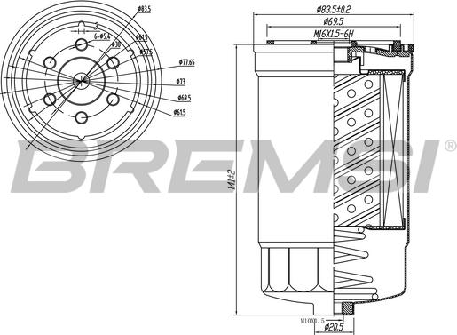 Bremsi FE0827 - Горивен филтър vvparts.bg