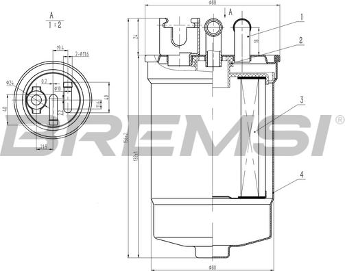 Bremsi FE0386 - Горивен филтър vvparts.bg