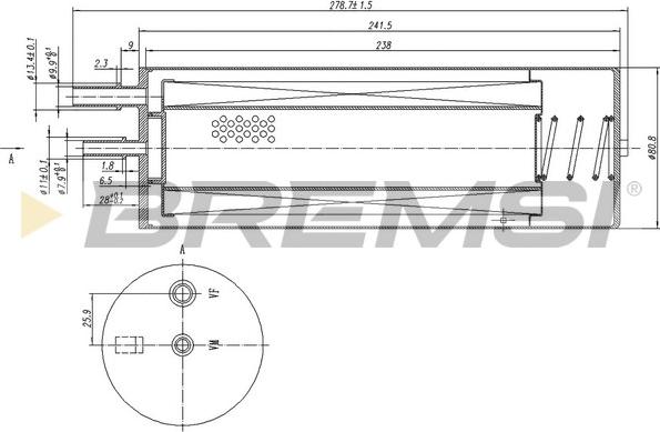 Bremsi FE0796 - Горивен филтър vvparts.bg