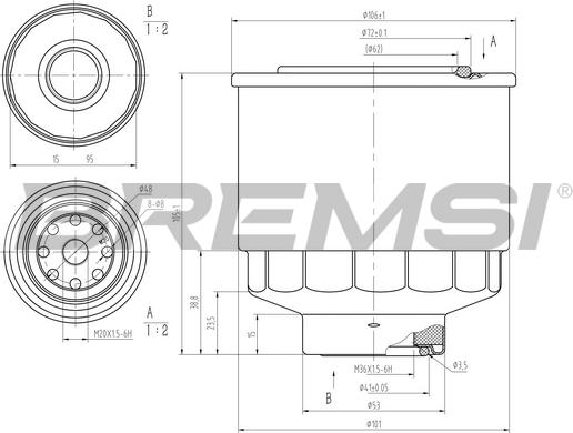 Bremsi FE1477 - Горивен филтър vvparts.bg