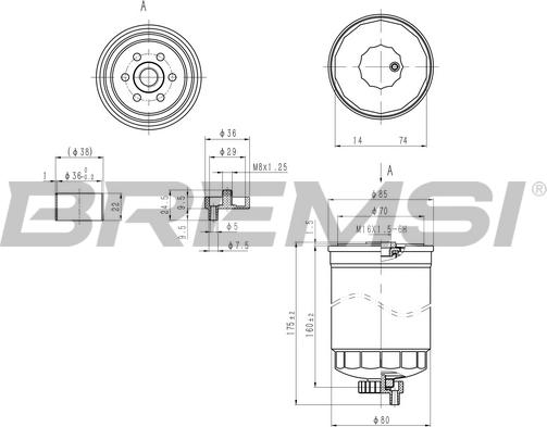 Bremsi FE1316 - Горивен филтър vvparts.bg