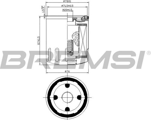 Bremsi FL0030 - Маслен филтър vvparts.bg