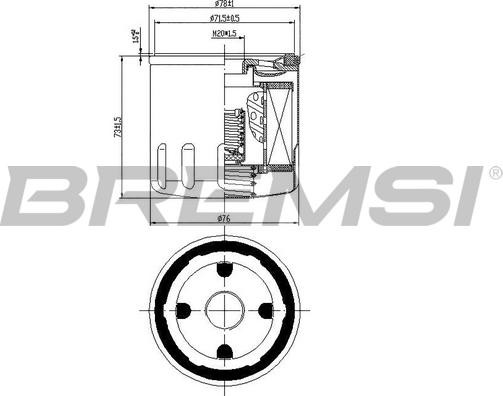 Bremsi FL0031 - Маслен филтър vvparts.bg