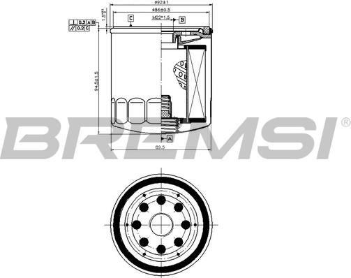 Bremsi FL0032 - Маслен филтър vvparts.bg