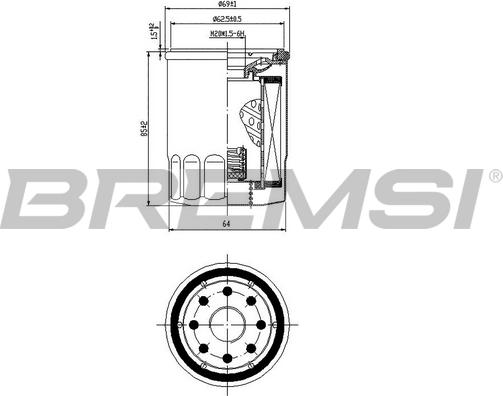 Bremsi FL0025 - Маслен филтър vvparts.bg