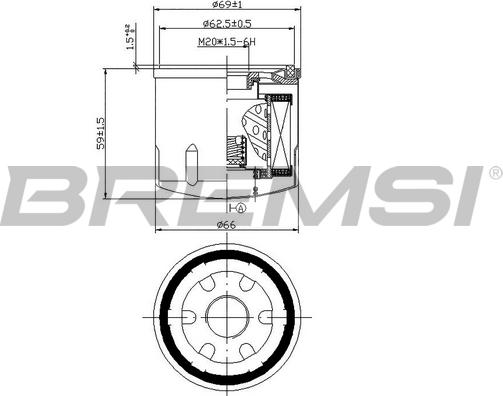 Bremsi FL0028 - Маслен филтър vvparts.bg